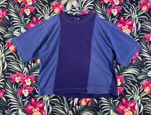 Vintage 90s Fluid Vertical Color Block Design Size Large